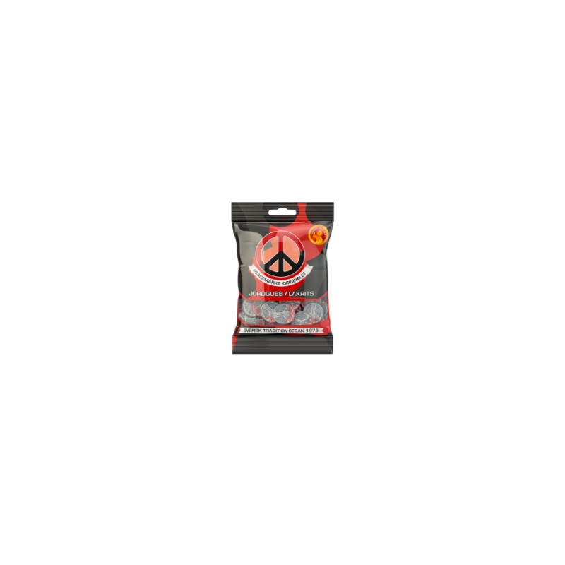 Peace Mansikka Lakritsa pussi 80gr 18kpl