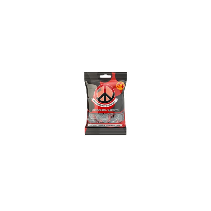 Peace Mansikka Lakritsa pussi 80gr 18kpl