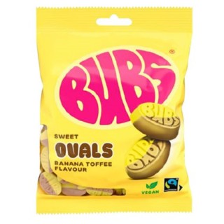 Bubs Sweet Ovals Banana Toffee Pussi 90gr 12kpl