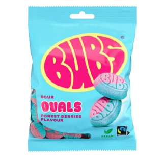Bubs Sour Ovals Forest Berries 90gr  12kpl