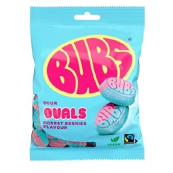Bubs Sour Ovals Forest Berries 90gr  12kpl