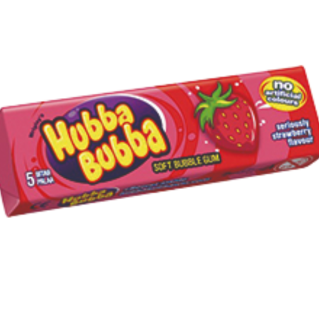 Hubba Bubba Strawberry purkka 20kpl