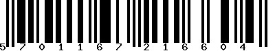 EAN-13 : 5701167216604