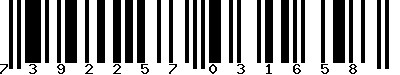 EAN-13 : 7392257031658